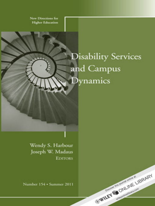 Title details for Disability and Campus Dynamics by Wendy S. Harbour - Available